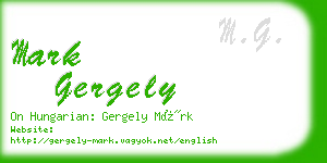 mark gergely business card